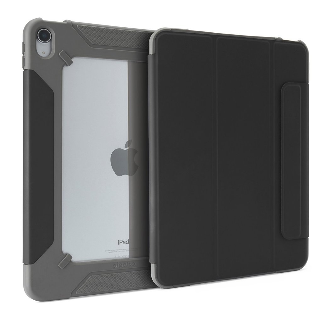 Pipetto iPad 10.9 (gen 10)/iPad 11 (A16) Kotelo 360 Rugged Folio Musta