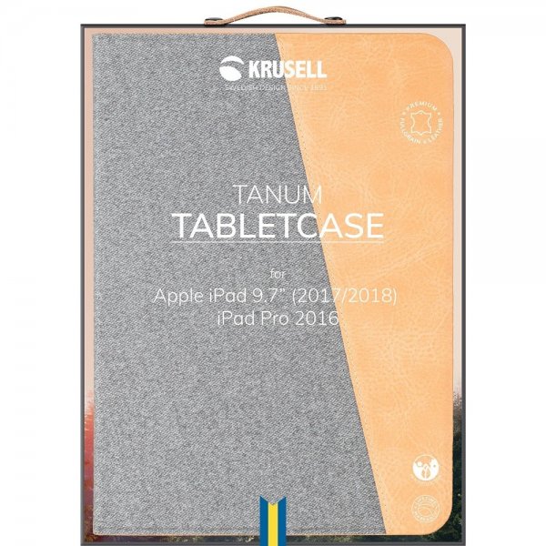 Krusell iPad 9.7 2017/2018 -suojakuori Tanum Cover Vintage Nude
