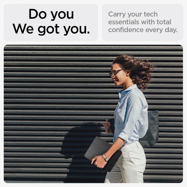 Spigen iPad Air 11 (M2/M3/M4) Urban Fit -kotelo, musta