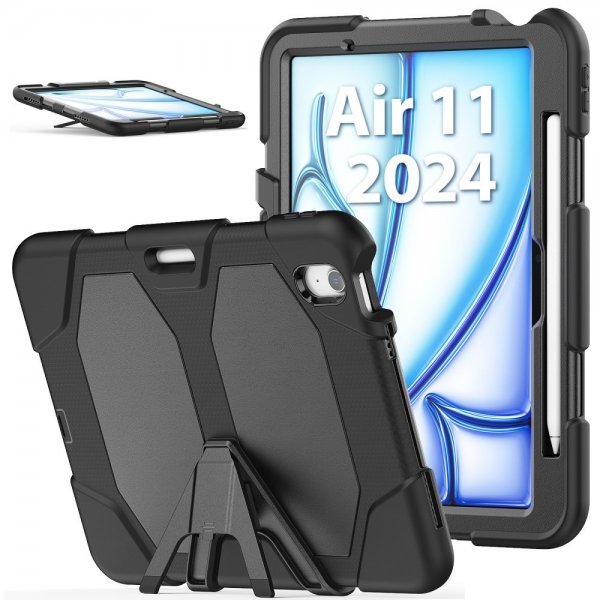 iPad Air 11 (M2/M3/M4) Suojakuori Heavy Duty Armor Musta