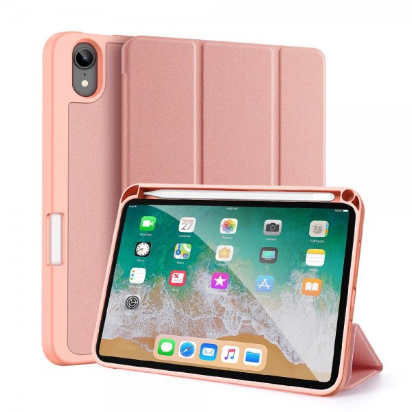 Dux Ducis iPad mini (6. sukupolvi)/iPad mini (A17 Pro) kotelo, DOMO-sarja, vaaleanpunainen