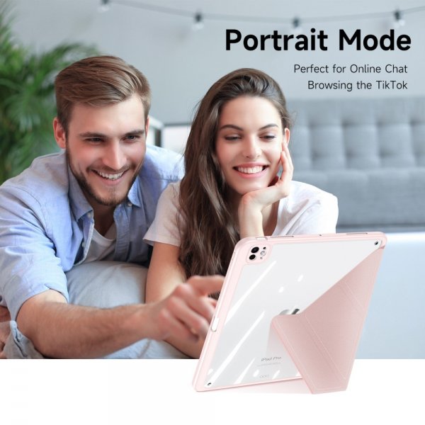 Dux Ducis iPad Pro 11 (M4/M5) -kotelo, Magi Series, vaaleanpunainen