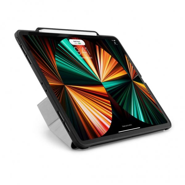Pipetto iPad Pro 12.9 (sukupolvi 4/5/6) Origami No3 Pencil -suojakuori, musta