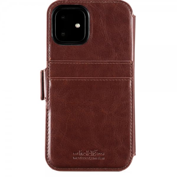 holdit iPhone 11 -kotelo Berlin, irrotettava kuori, tummanruskea