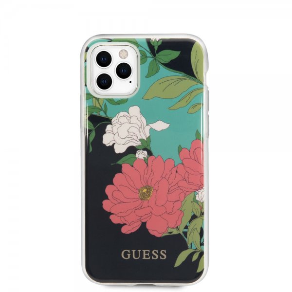 Guess iPhone 11 Pro Max Kuoret Flower Edition N.1 Musta