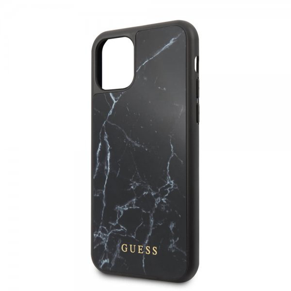 Guess iPhone 11 Pro Max -kuoret Marble Cover, musta