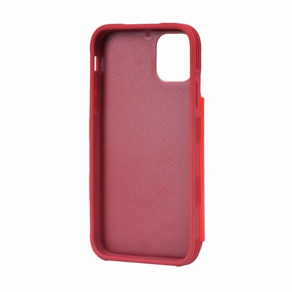 iPhone 11 Pro Max -kotelo, taitettava korttipidike, punainen