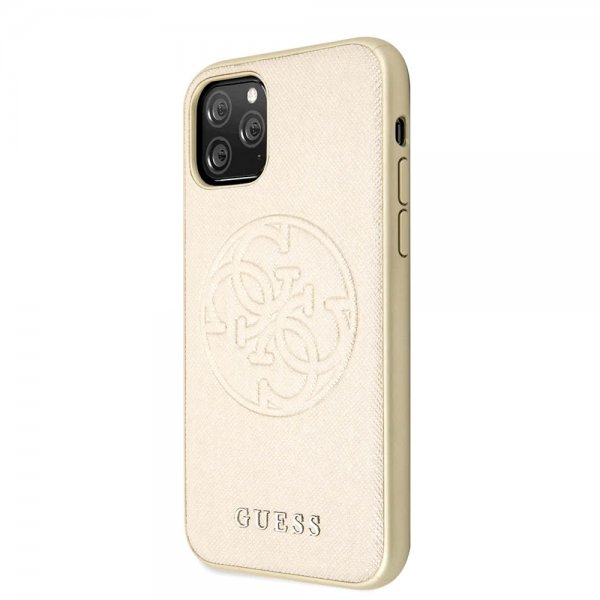 Guess iPhone 11 Pro Kuori Saffiano Cover Kulta