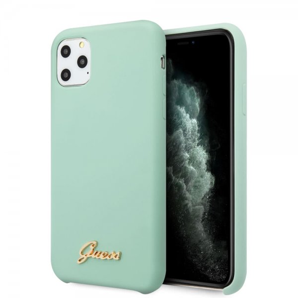 Guess iPhone 11 Pro Kuori Silikonikotelo Vintage Vihreä
