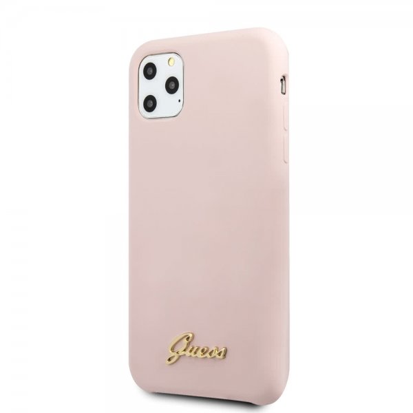 Guess iPhone 11 Pro Kuori Silikonikansi Vintage Pink