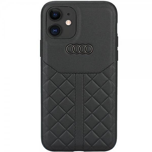 Audi iPhone 11 -suojakuori, aitoa nahkaa, musta