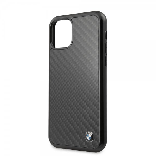 BMW iPhone 11 -kuori hiilikuitukuvioitu, musta
