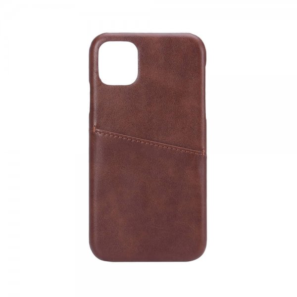 Onsala iPhone 11 -suojakuori, jossa korttipaikka, ruskea