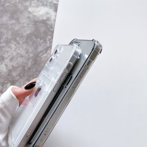 iPhone 11 Suojakuori Korttipidike Iskunkestävä Harmaa