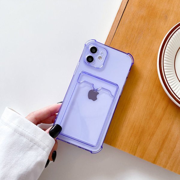 iPhone 11 Suojakuori Korttipidike Iskunkestävä Violetti