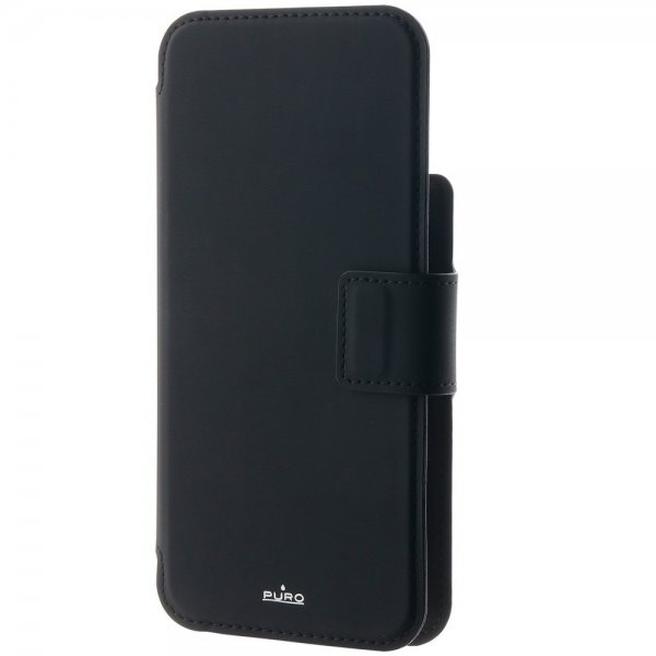 Puro iPhone 12/12 Pro/13/14/15 Fodral MagSafe Folio Musta