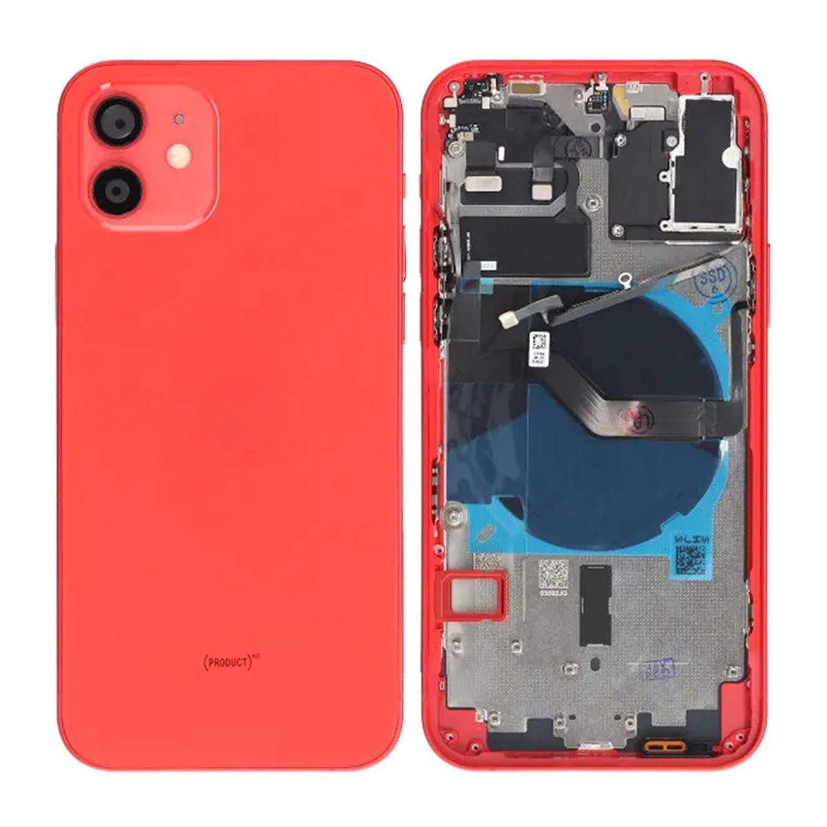 iPhone 12:n takakansi täydellisellä OEM-kehyksellä – Punainen