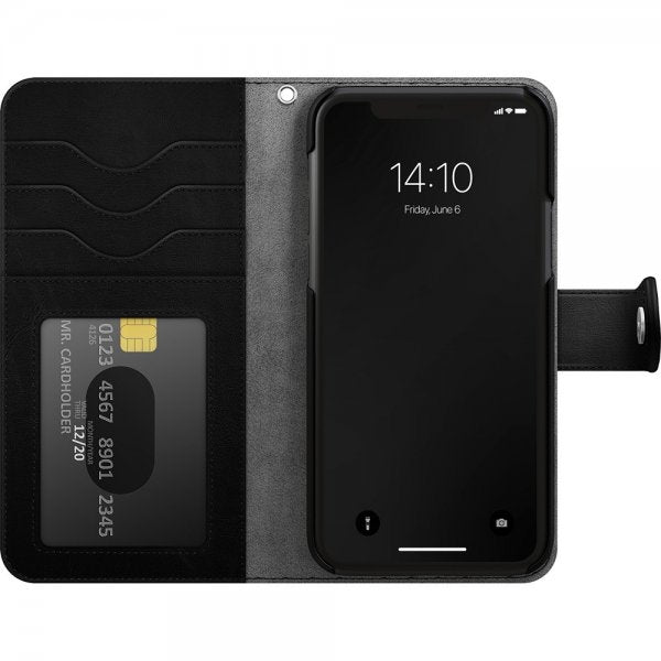 Ideal of Sweden iPhone 12/iPhone 12 Pro Kotelo Magnet Wallet+ Musta