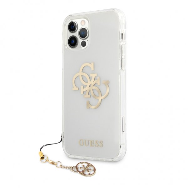 Guess iPhone 12/iPhone 12 Pro Kuori 4G Logo Kulta Kirkas