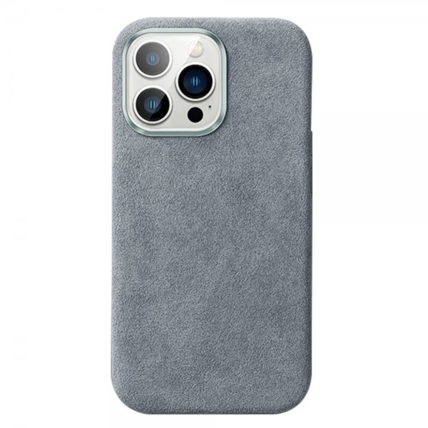 iPhone 12/iPhone 12 Pro Kuori Alcantara MagSafe Harmaa
