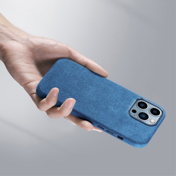 iPhone 12/iPhone 12 Pro Kuori Alcantara MagSafe Harmaa