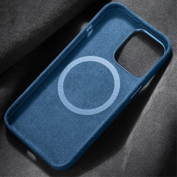 iPhone 12/iPhone 12 Pro Kuori Alcantara MagSafe Harmaa