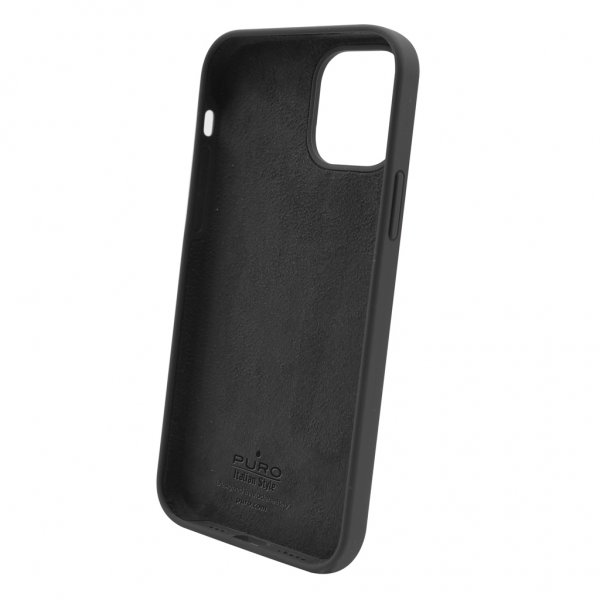 Puro iPhone 12/iPhone 12 Pro -kuoret, Icon, musta