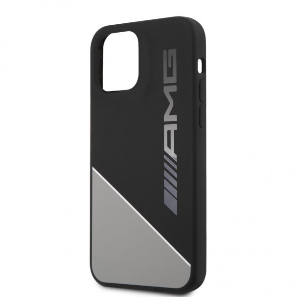 AMG iPhone 12/iPhone 12 Pro Kotelo Liquid Silicone Harmaa