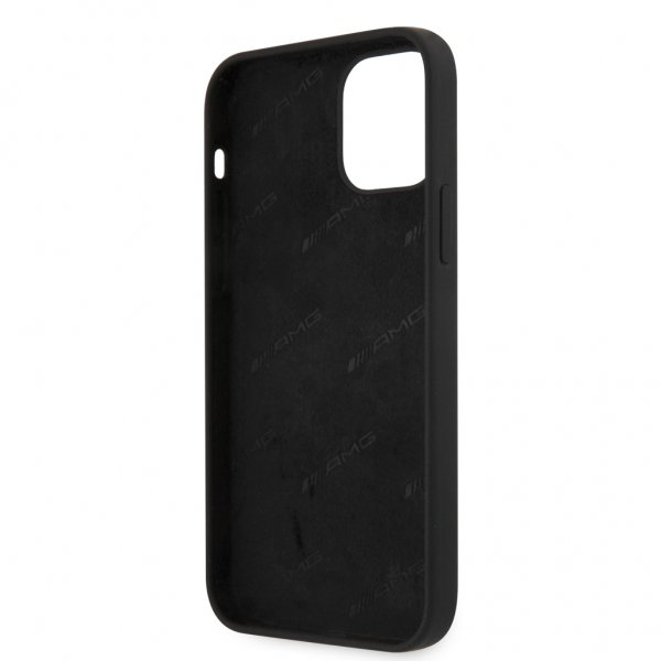 AMG iPhone 12/iPhone 12 Pro Kotelo Liquid Silicone Musta