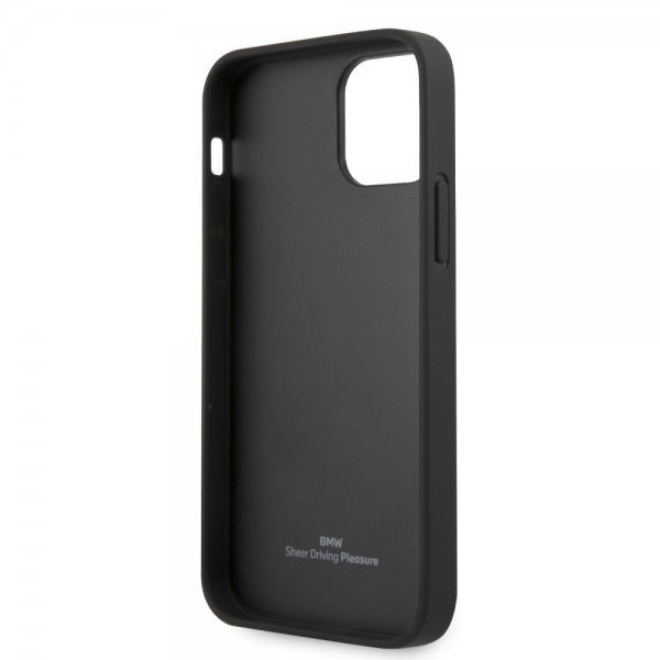 BMW iPhone 12/iPhone 12 Pro -kuoret, rei'itetty, musta