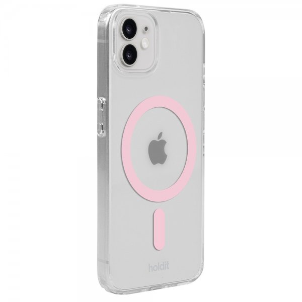 holdit iPhone 12/iPhone 12 Pro -kuoret MagSafe Case vaaleanpunainen läpinäkyvä