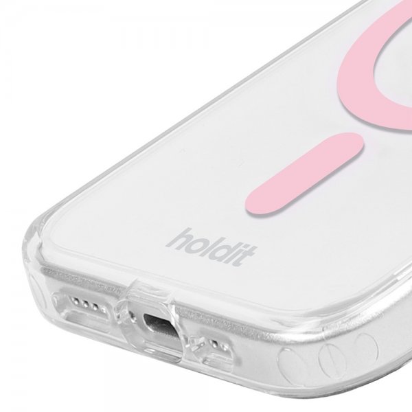 holdit iPhone 12/iPhone 12 Pro -kuoret MagSafe Case vaaleanpunainen läpinäkyvä
