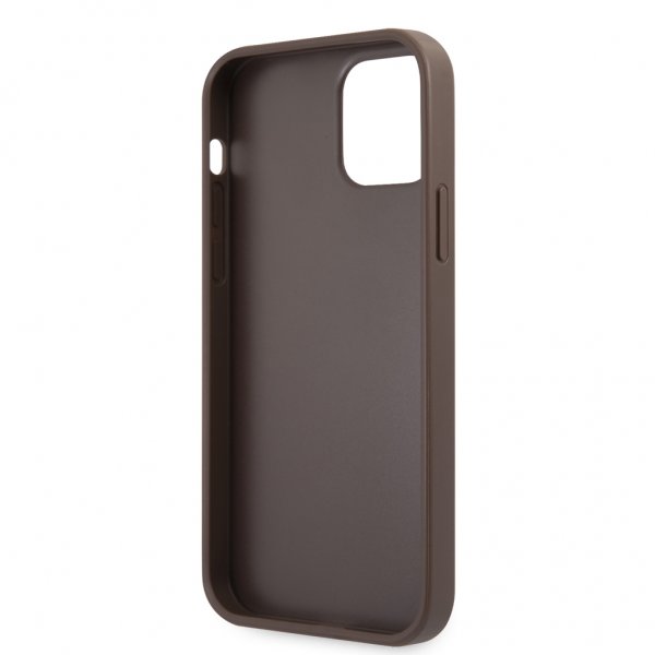 Guess iPhone 12/iPhone 12 Pro Kuori Printed Stripe Ruskea