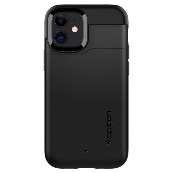 Spigen iPhone 12/iPhone 12 Pro Kuori Slim Armor CS Musta