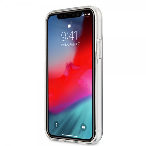 BMW iPhone 12/iPhone 12 Pro Suojakuori Stripes Silver Transparent