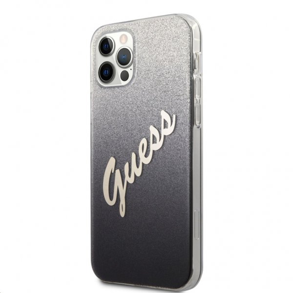 Guess iPhone 12/iPhone 12 Pro -kuoret Vintage Gradient Musta