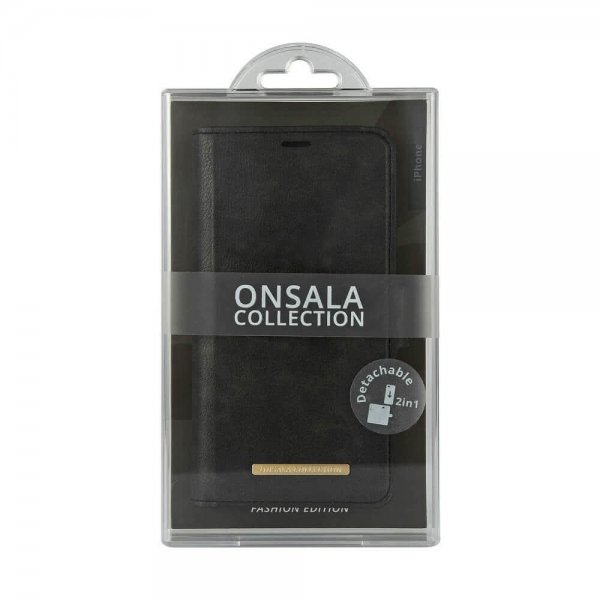 Onsala iPhone 12/iPhone 12 Pro -kotelo Fashion Edition, irrotettava kuori, Midnight Black
