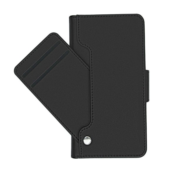 Rvelon iPhone 12 Mini -kotelo, avattava korttitasku, musta