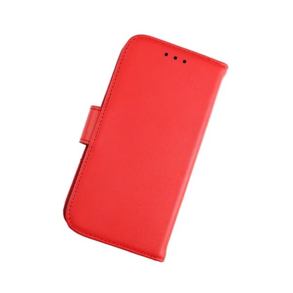 Rvelon iPhone 12 Mini Kotelo, Aitoa nahkaa, Punainen