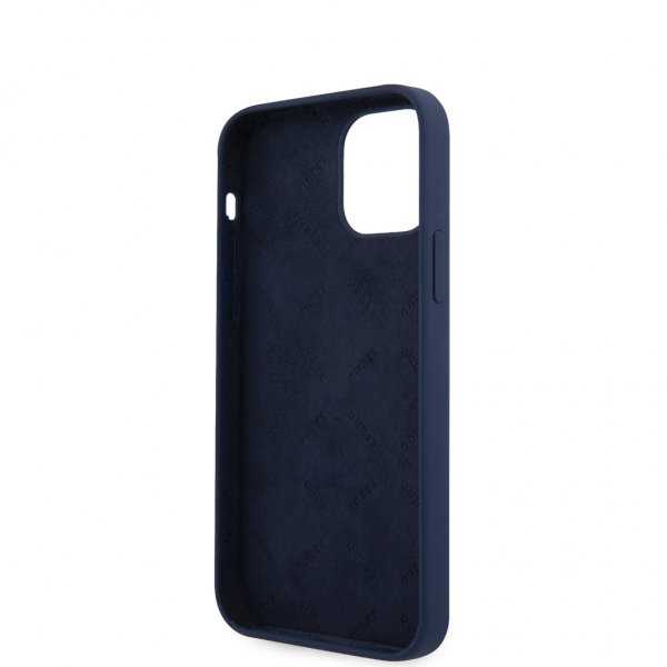 Guess iPhone 12 Mini Kuori Vintage Silikoni Sininen