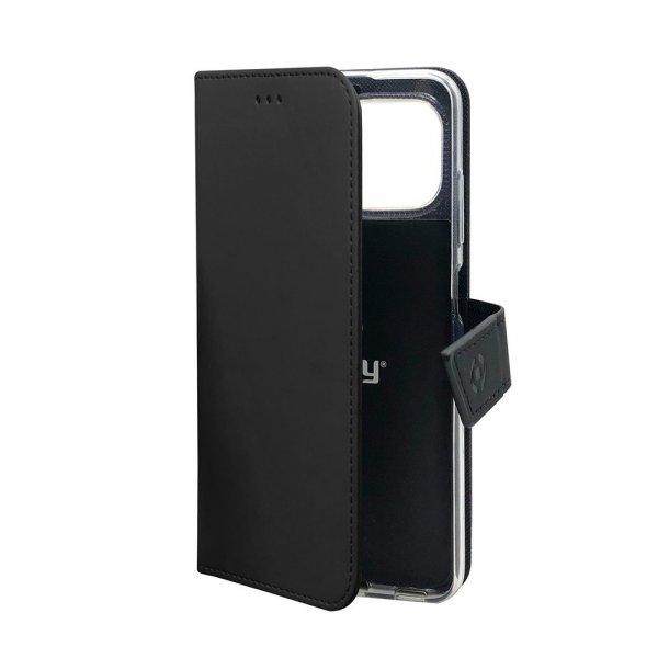 Celly iPhone 12 Pro Max Fodral Wally Wallet Case Musta