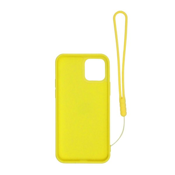 iPhone 12 Pro Max Silikonikuori sormipidikkeellä, keltainen