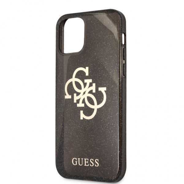 Guess iPhone 12 Pro Max Kuori Glitter Musta