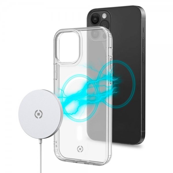 Celly iPhone 12 Pro Max -suojakuori GELSKINMAG MagSafe Läpinäkyvä