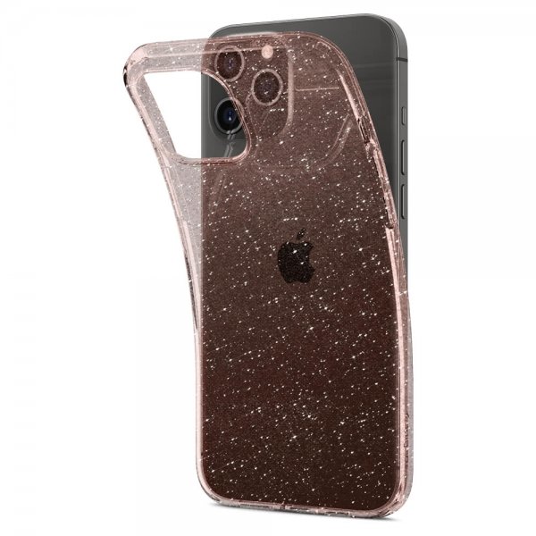 Spigen iPhone 12 Pro Max Kuori Liquid Crystal Glitter Rose Quartz