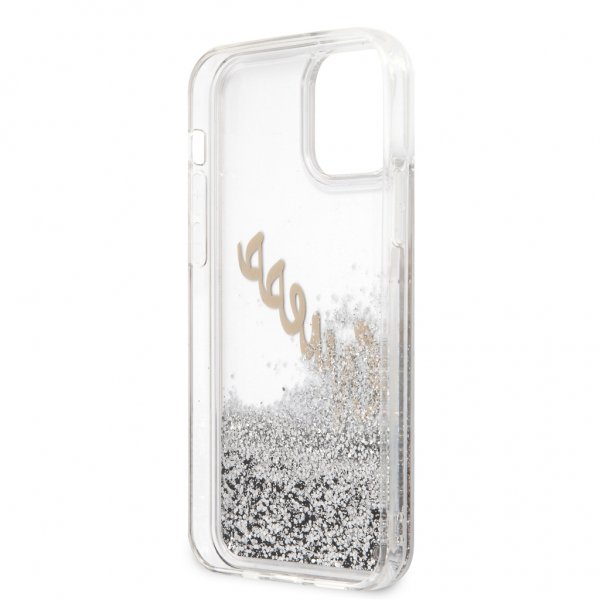 Guess iPhone 12 Pro Max -kuoret Liquid Glitter Vintage Silver