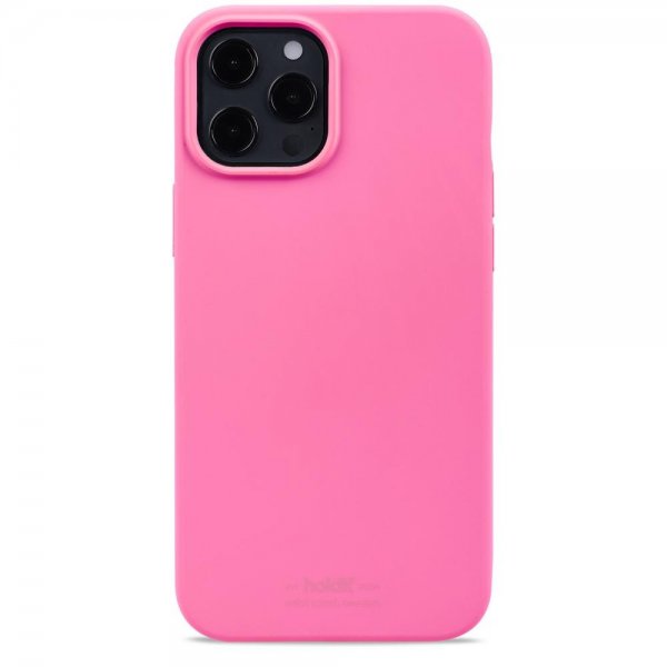 holdit iPhone 12 Pro Max Kuori Silikoni Kirkkaanvaaleanpunainen