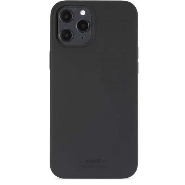 holdit iPhone 12 Pro Max Kuori Silikoni Musta