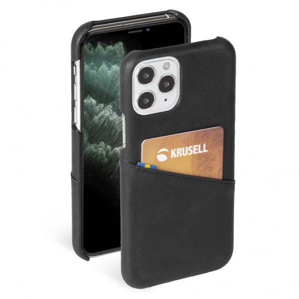 Krusell iPhone 12 Pro Max Kuori Sunne CardCover Vintage Black