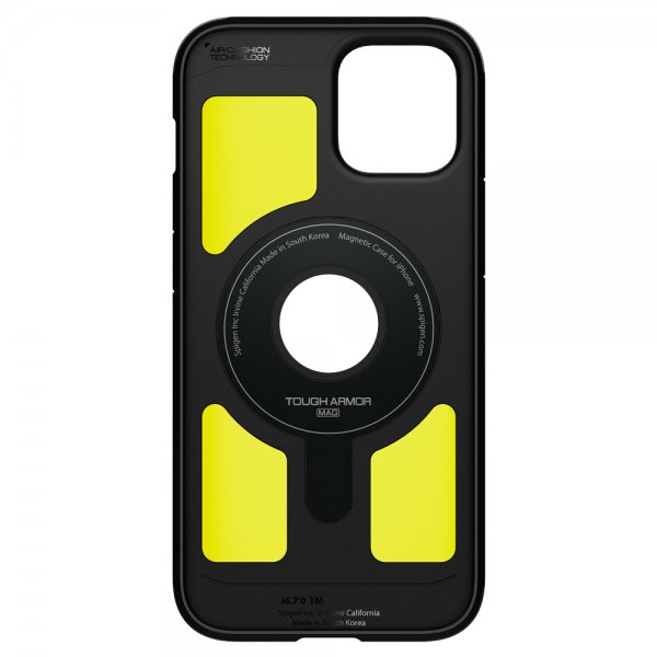 Spigen iPhone 12 Pro Max -suojakuori Tough Armor Mag, musta